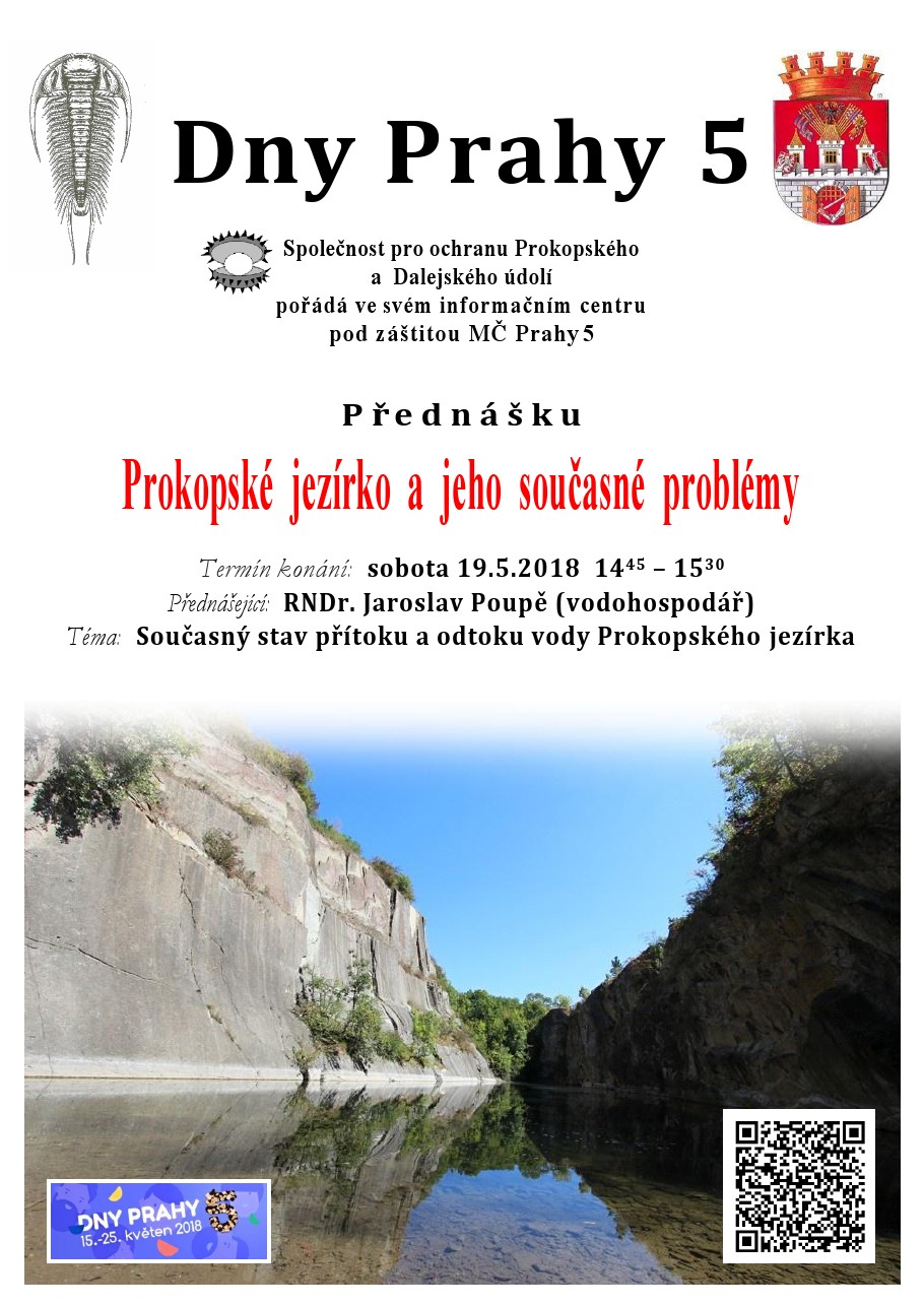 PDU 2018 Dny Prahy 5 prednaska Prokopske jezirko a jeho soucasne problemy