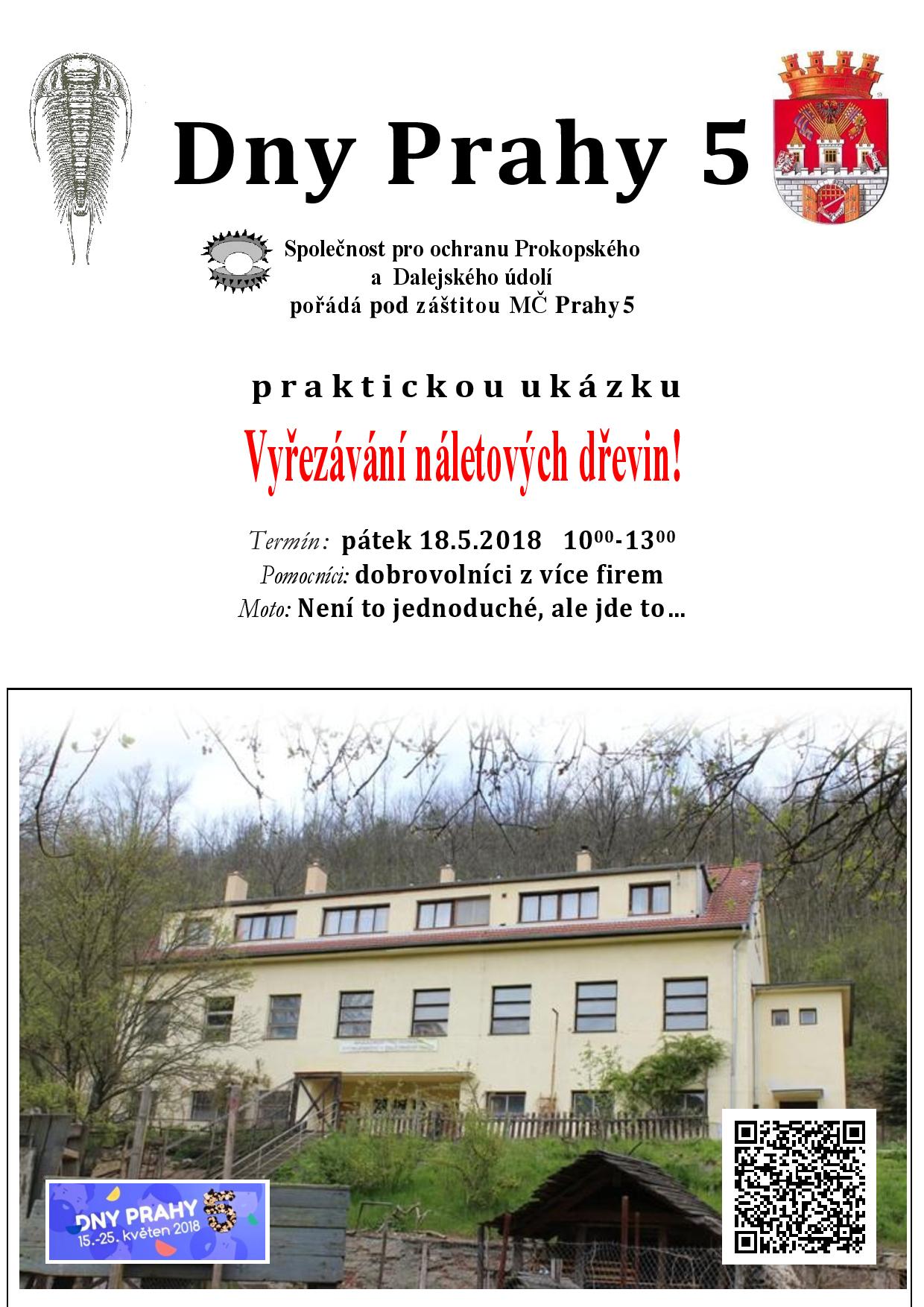 PDU 2018 Dny Prahy 5 ukazka vyrezavani naletovych drevin